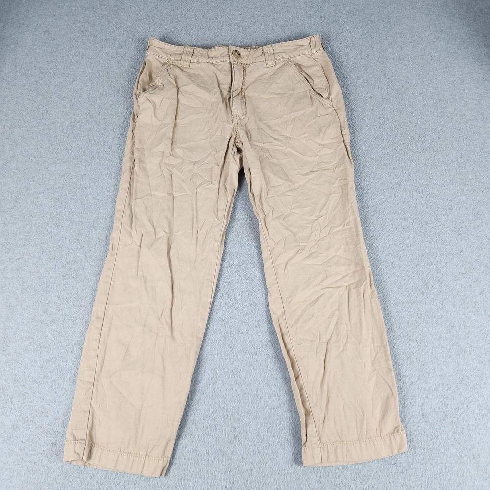 JAG Chino Tailored Cropped Pants Womens 4/26 Tan Slash Pocket Straight Outdoor